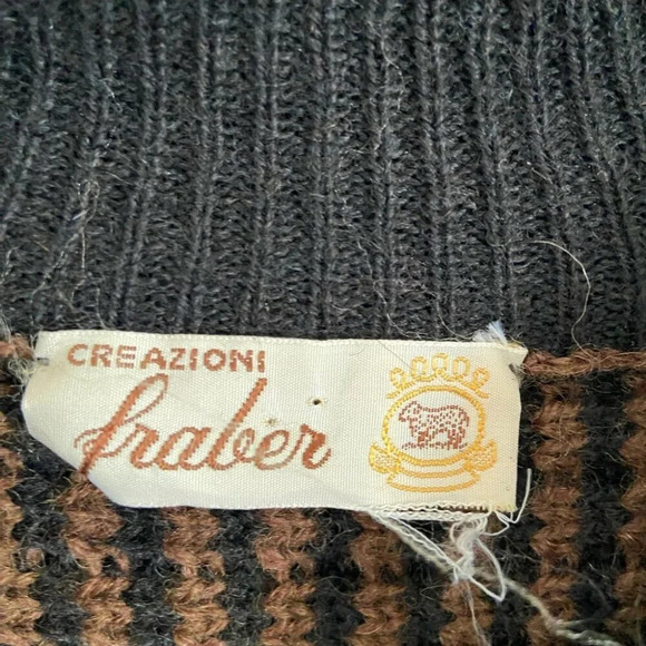 Creazioni Fraber vintage made in Italy alpaca wool crewneck sweater - Picture 7 of 12